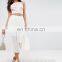 2017 hot selling high quality lady long white skirt
