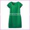 Future-proof Short Sleeves Optional Color Yarn Dyed Cotton Fabric Dress