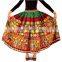 Gujarati traditional kuchi embroidery mirror work rabari skirt - belly dance boho skirt - vintage banjara skirt