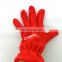 custom fashion promotional red embroidery fleece glove