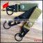 Factory supply custom durable webbing keychain with hook