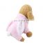 Cute Pet dog Winter Clothes pink coral fleece Overcoat with long rabbit ear four feet