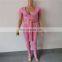 Wholesale Fashion  2 Piece Two Piece Womens High Elastic Belt V neck Tracksuit Crop Top Set