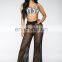 Women Mesh Hollow Out Knitted Drawstring Sexy See-through Loose Holiday Beach Pants Cover Up Summer Bikini Casual Trousers