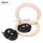 Home Use Portable Birch Gymnastic Wooden Gym Ring with Strap