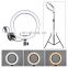 Portable Dimmable Lighting Changeable Beauty Makeup Selfie Video Cell Phone LED 14 inch Ring Light 2M Tripod Stand