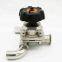Sanitary SS316 U Type 3 Way Diaphragm Valve With TC/welded Ends EPDM+PTFE Membrane