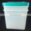 Manufacture high quality 15L plastic Square bucket/pail with lid and handle