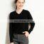 Fashion Cashmere Ribbing Knit V Neck Pullover Sweater for Women