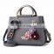 Women Bag Leather Handbag, Women Shoulder Bag Tote Flowers Shell A Main Femme Rivets Fur Ball Pendant Luxury Designer Ladies/