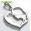 Topearl Jewelry Lovely Heart Mother and Child Pendant Stainless Steel for Men Women MEP318