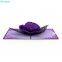 Blooming Purple Rose 3D Greeting Card Best Valentine’s Day 3D Cards as Gift for Parents