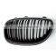 Front grill for BMW 5 Series E60 E61 Single Slat Line Matt black ABS kindly grill for BMW M5 sedan E60 2004-2009