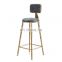 Discount modern designer design bar furniture metal black leg cushion velvet bar chair
