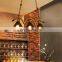 Nordic Style Hanging Lamp Hemp Retro Living Room Chandelier Vintage Pendant Light Ceiling Lamp