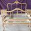 Designs of king/queen size princess bed frame with pillars solid wood bed room furniture set