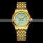 Diellea Men's mechanical automatic jade gold watch genuine business luxury Sapphire watch Waterproof Sapphire Dial
