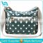 Fashion Green Polka Dot Oilcloth Side Girls Shoulder Bags For School