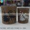 Wooden Barrel with Glass Candle Holders glass jars for candle making                        
                                                Quality Choice