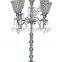 wedding centerpieces candelabra with crystal beaded votive and hangings.