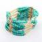 Fashion Trends Gold Costume Jewelry Bohe Seed Beaded Pattern Bracelet