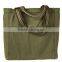Olive canvas tote bag