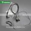 Ear hook type stereo earphone headset with PTT for two way radio