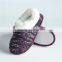 Woman special knitted indoor slipper with heal