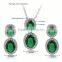 Wholesale Indian Jewelry Green Emerald Nigeria Beads Jewelry Set
