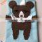 Passed Sedex testing 100%cotton super soft handmake Bear blanket