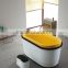 Small Acrylic Freestanding Soaking Bathtub with towel rack
