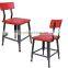 AKKS WOODEN SEAT AND BACK REST INDUSTRIAL DINING CHAIR SET