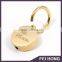 Customized PS1 Plated Gold Key Chain Holder With Laser Logo/text for Gift