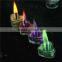 Valentine color flame candle with glass holder