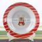Round edge 20cm soup plate,daily use porcelain plate with full decal,normal white