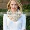 New Trendy Women's Hole Design Knit Infinity Scarf Wholesale
