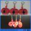 for daily decoration silicone metal keyring wholesale