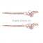 18K Gold Plated Pearl Butterfly Hairpins Woman/Girl's Austrian Crystal Hairwear Headdress Accessory Headwear