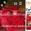 Jacquard home textile imitated silk woven 7 pcs rayon silk bedding set