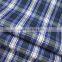 Blue and White Check Knitting Fabric for Shirts with Regenrated Cotton and Polyester Yarn