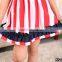 red stripe backless and blue ruffle children casual style summer dress for baby children clothes kids beach dresses baby girl