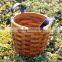 Small woodchip tightly woven outdoors fruit container basket