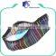 Custom women zipper stripe mesh cosmetic bag for girls