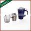 Unique Ceramic tea cup,coffee mug with lid and stainless steel strainer