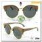 Retro Eyewear Half Frame wooden bamboo sunglasses customize