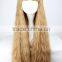 Costume Synthetic long blond micro wave wig N423