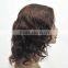 New Silky Soft Natural Wave Wigs 100% Indian Human Hair Wave Curly Brown Wigs N514