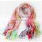 Wholesale 2016 new custom design extra long lady fashion new design 100% chiffon silk scarfs