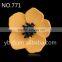 color deviation durable polyester hat decoration artificial flowers -771