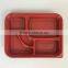 SM3-1102 Black and Red Wholesale Disposable Plastic Take Away Bento Boxes